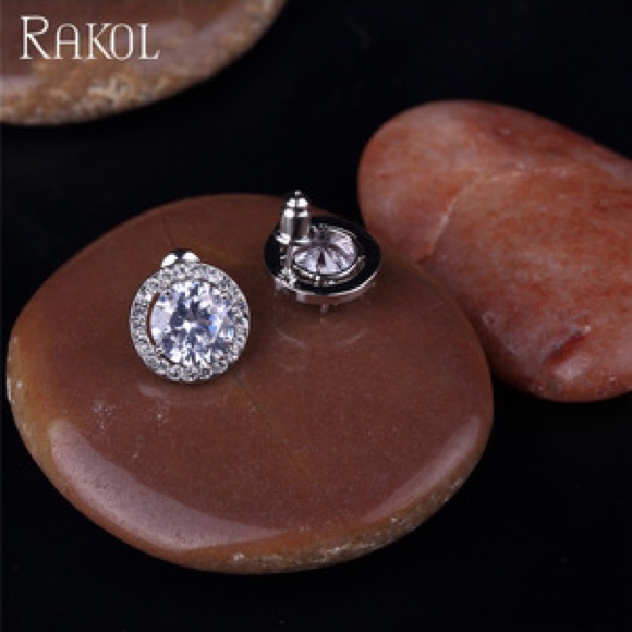 Rakol Jewelry - Stud Earrings (White Gold)